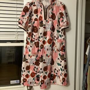 Floral Dress in Pink and Red